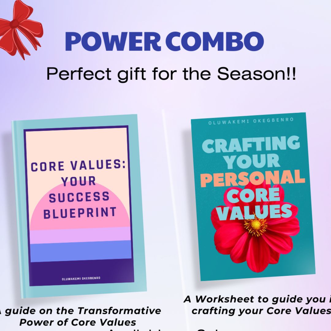 The Power Combo book set by Oluwakemi Okegbenro: Core Values, Your Success Blueprint and Crafting Your Personal Core Values